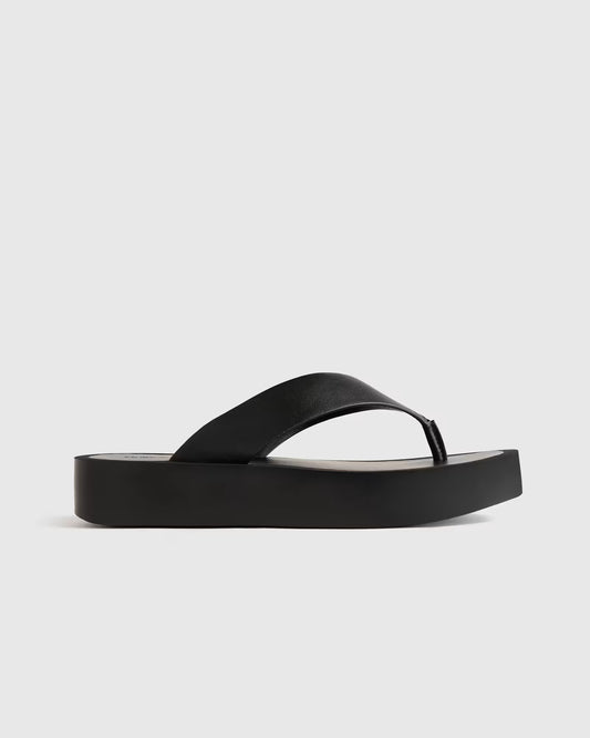 Italian Leather Thong Platform Sandal - US 2651