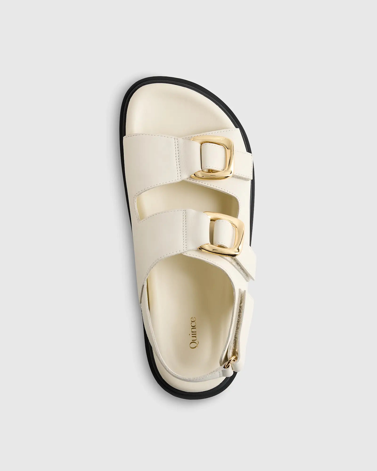Italian Leather Double Buckle Slingback Sandal - US 6916