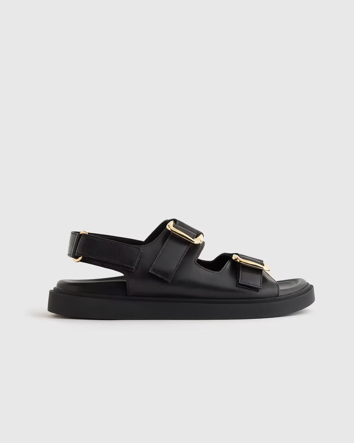 Italian Leather Double Buckle Slingback Sandal - US 4120