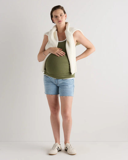 Lila Stretch Maternity Vintage Shorts - US 4604