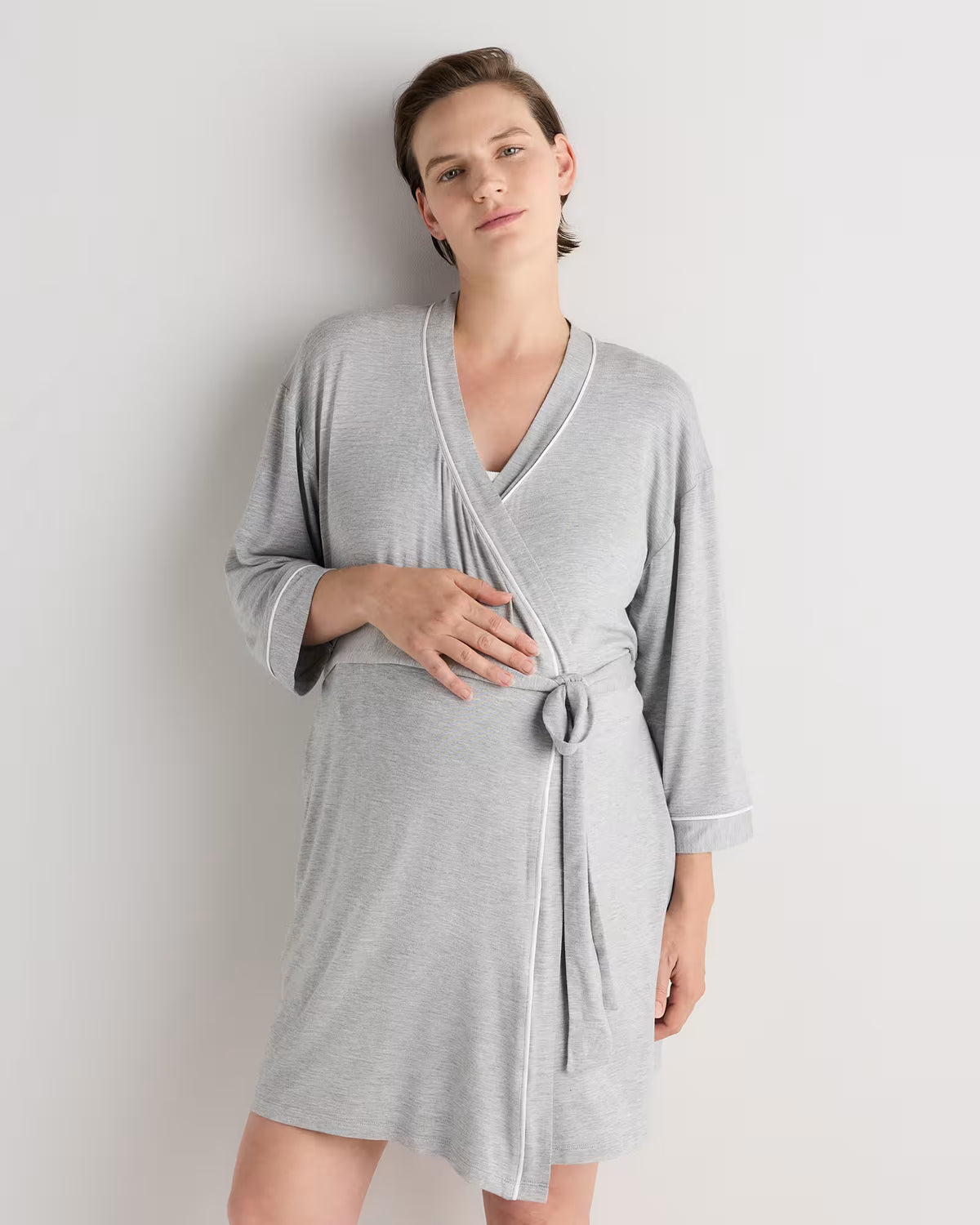 Bamboo Jersey Maternity Robe - US 5275