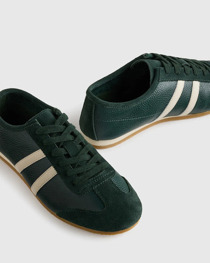 Italian Leather & Suede Low Profile Sneaker - US 2028
