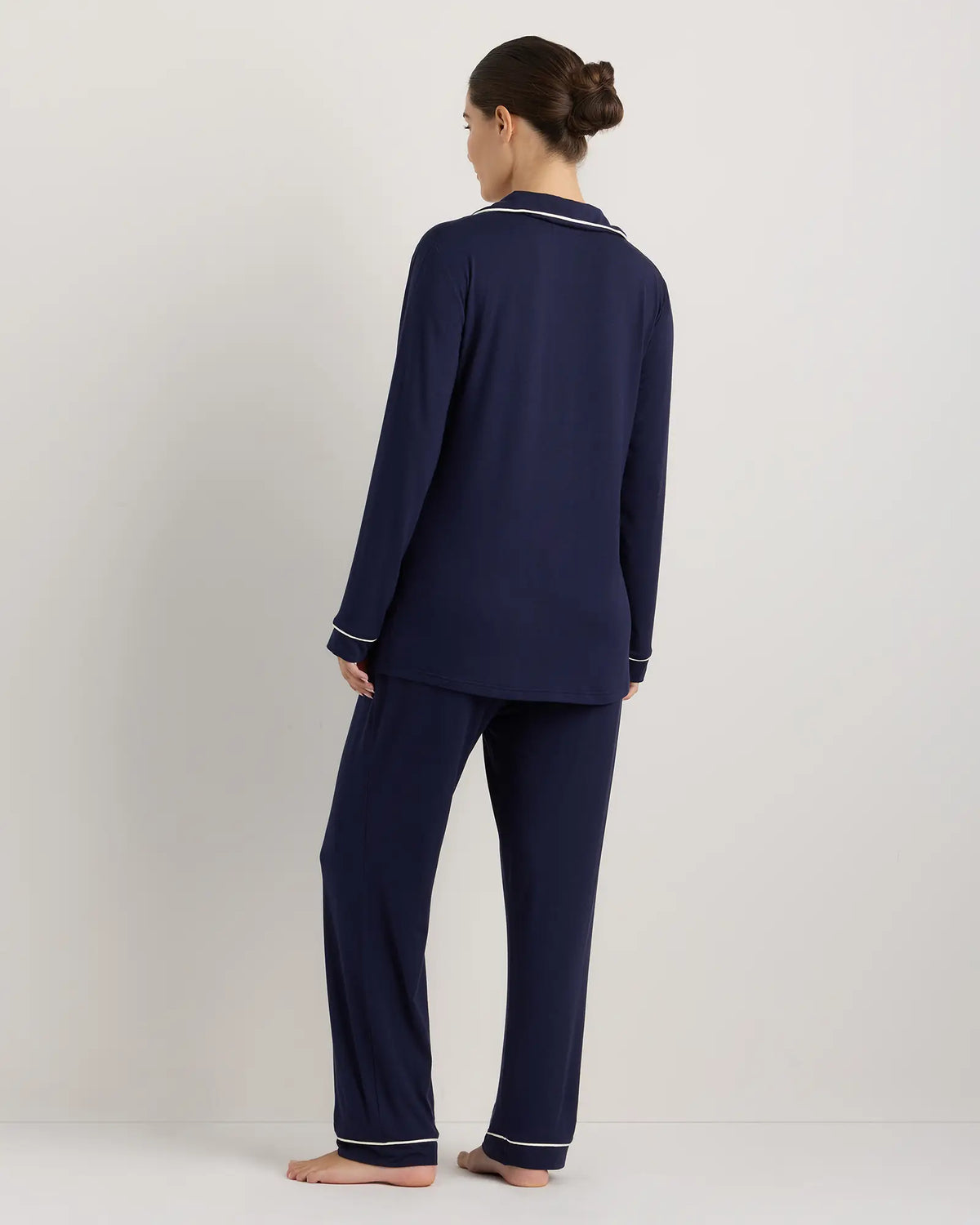 Bamboo Jersey Maternity Long Sleeve Pajama Set - US 3831