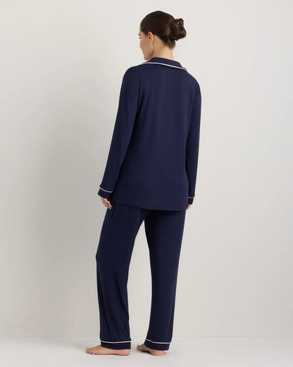 Bamboo Jersey Maternity Long Sleeve Pajama Set - US 3831