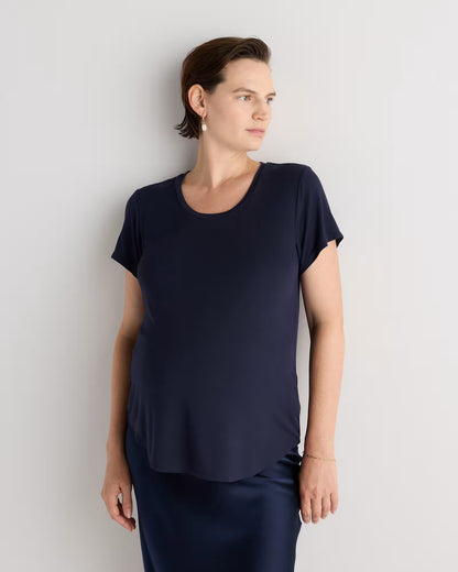 Bamboo Jersey Nursing Scoop Neck Tee - US 5673