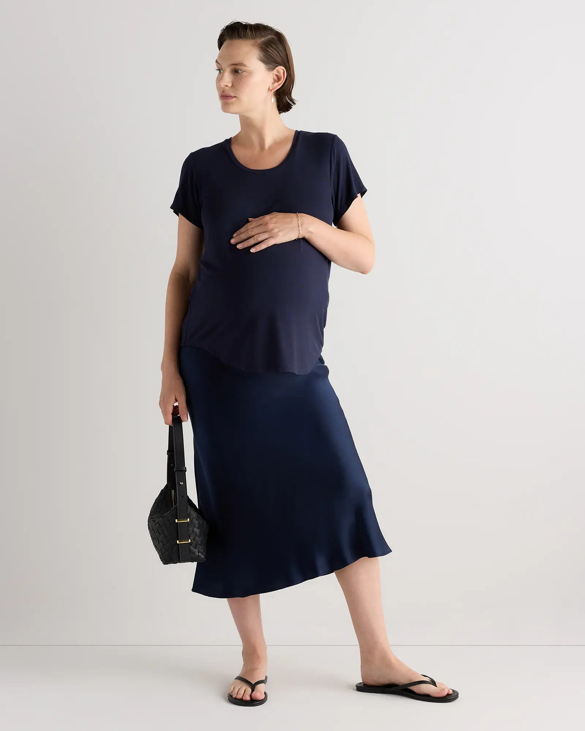 Bamboo Jersey Nursing Scoop Neck Tee - US 5673