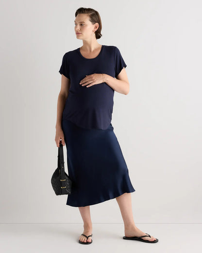Bamboo Jersey Nursing Scoop Neck Tee - US 5673
