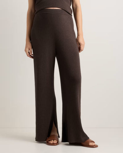 Cotton Cashmere Maternity Wide Leg Pants - US 3677