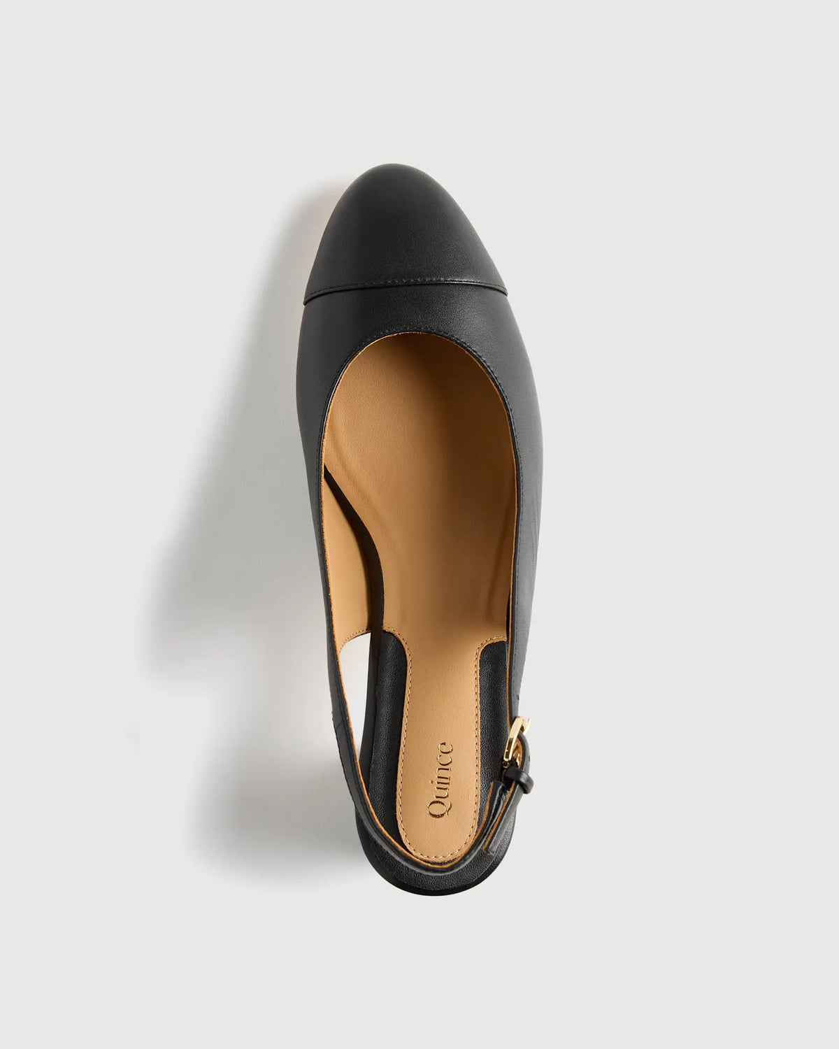 Italian Leather 65mm Cap Toe Slingback - US 0304