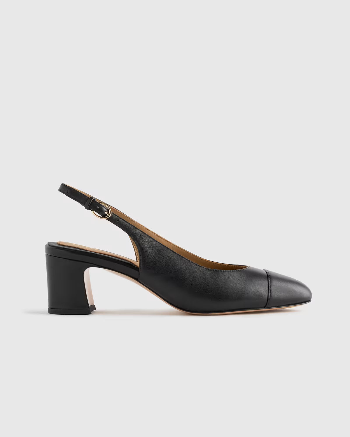 Italian Leather 65mm Cap Toe Slingback - US 0304