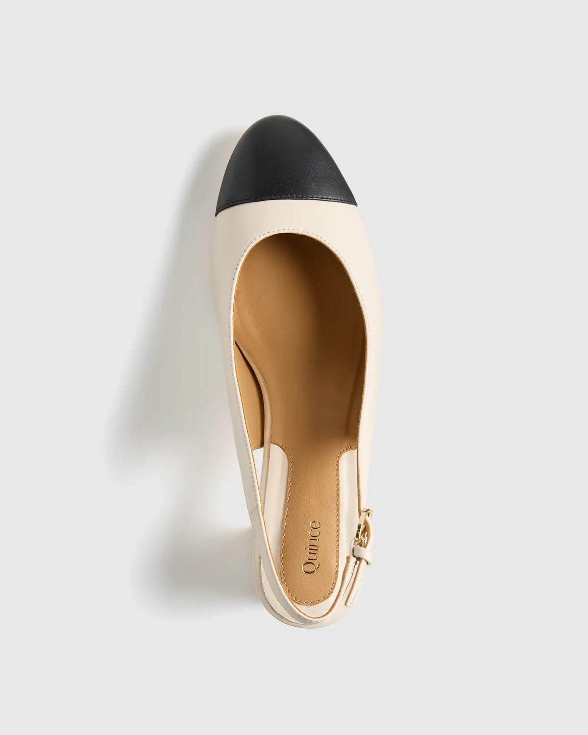 Italian Leather 65mm Cap Toe Slingback - US 6142