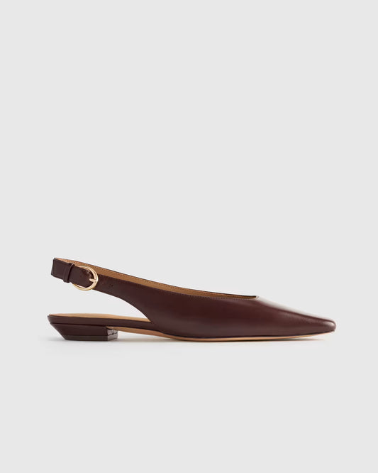 Italian Leather Slingback Flat - US 5674