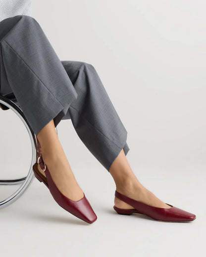 Italian Leather Slingback Flat - US 2365