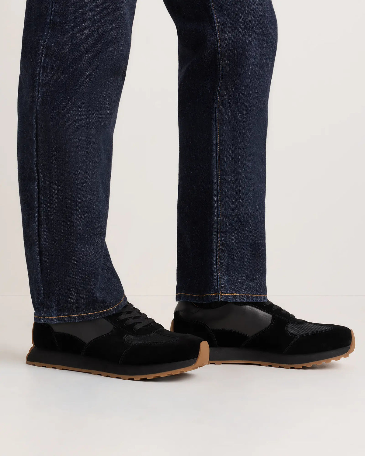 Italian Leather and Suede Retro Runner - US 2768