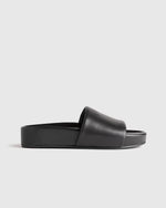 Italian Leather Platform Slide Sandal - US 8008