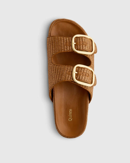 Raffia Double Buckle Sandal - US 4478