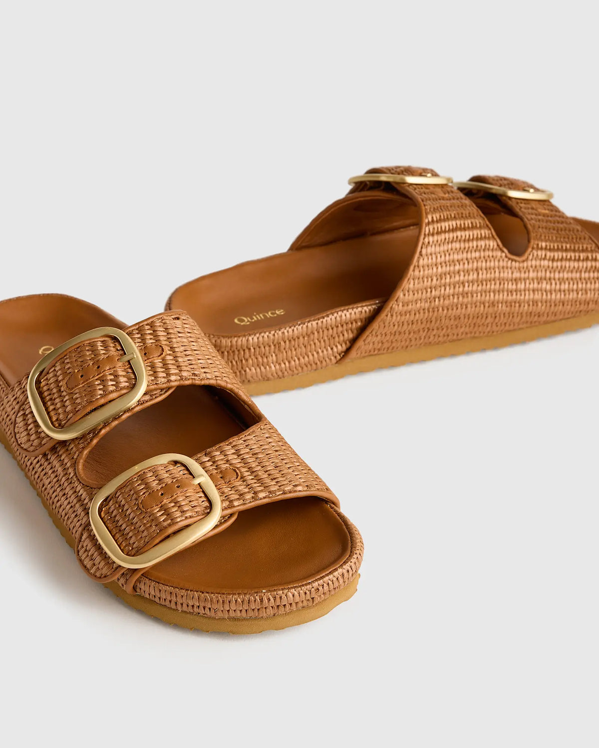 Raffia Double Buckle Sandal - US 4478
