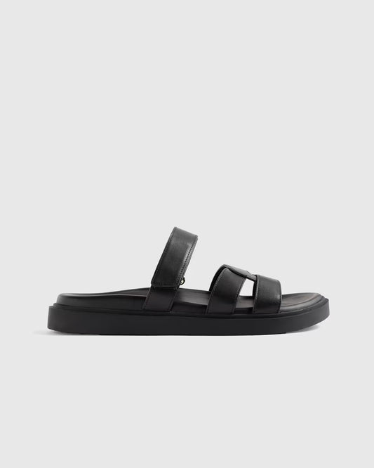 Italian Leather Sport Slide Sandal - US 2145