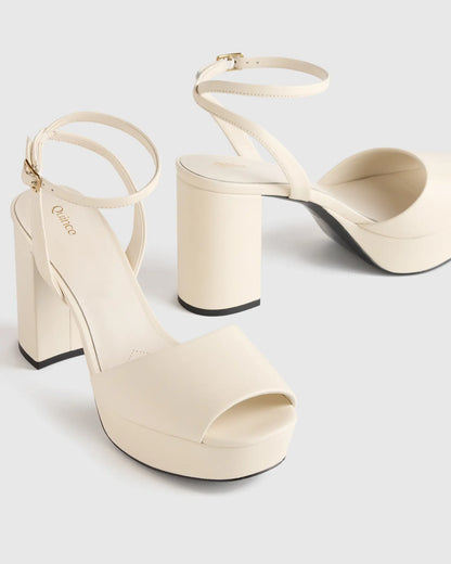 Italian Leather Platform 115mm Block Heel - US 5303