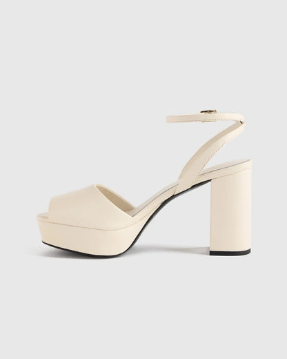 Italian Leather Platform 115mm Block Heel - US 5303