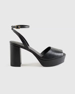 Italian Leather Platform 115mm Block Heel - US 8400