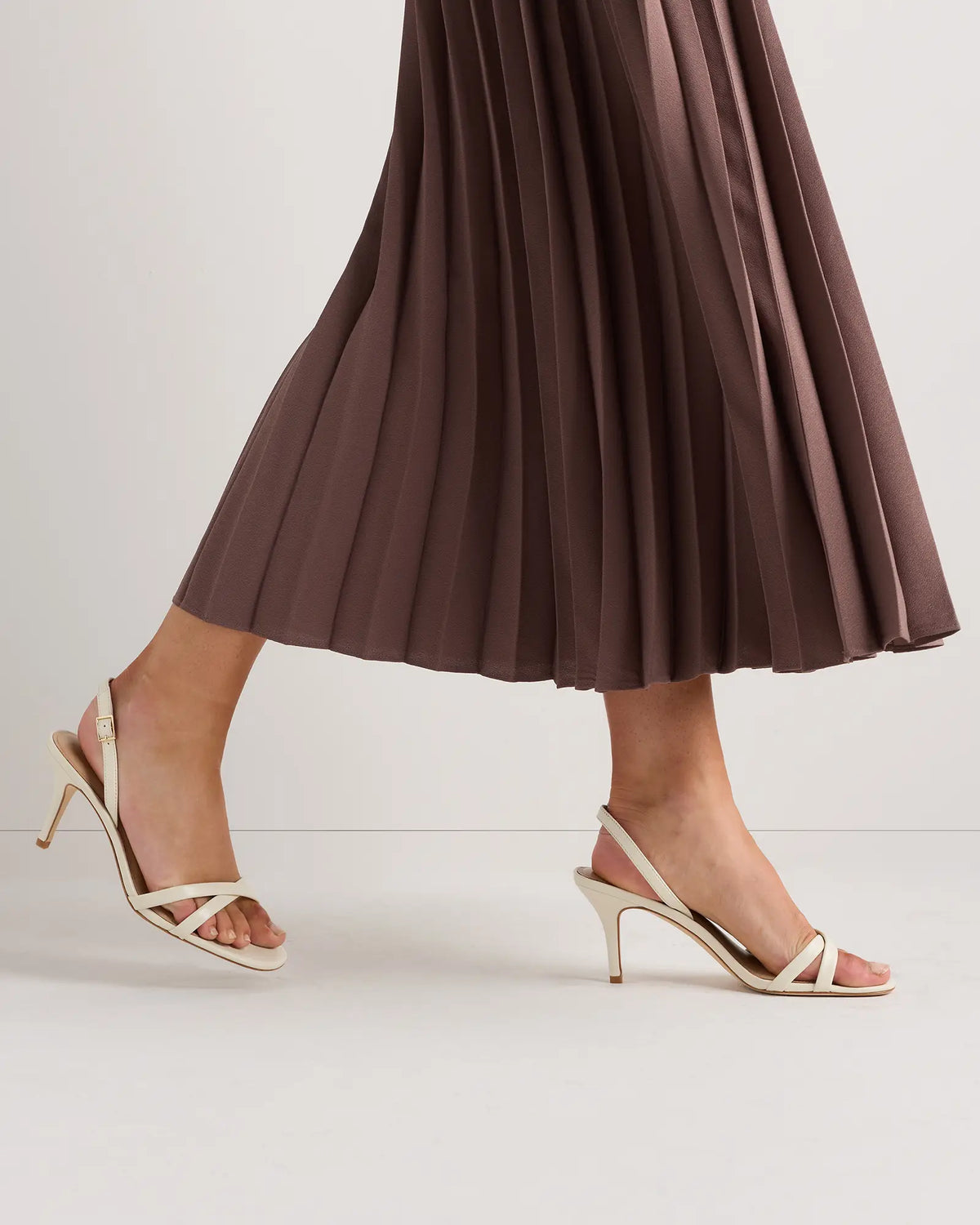 Italian Leather 75mm Slingback Heeled Sandal - US 5920