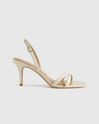 Italian Leather 75mm Slingback Heeled Sandal - US 5920