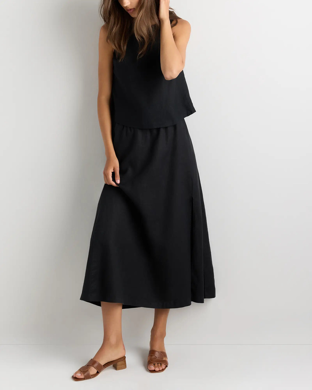 Italian Leather 35mm Wood Block Heel Mule - US 5094