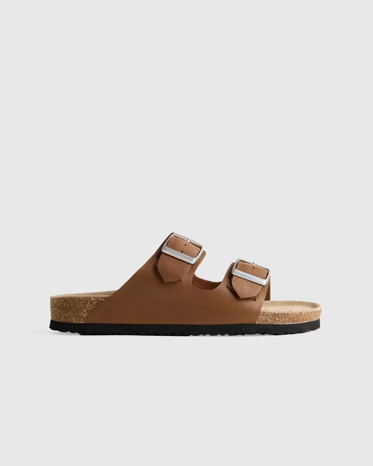 Nappa Leather Double Buckle Slide - US 4587