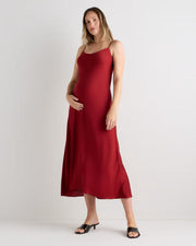 Washable Stretch Silk Maternity Slip Dress - US 9609
