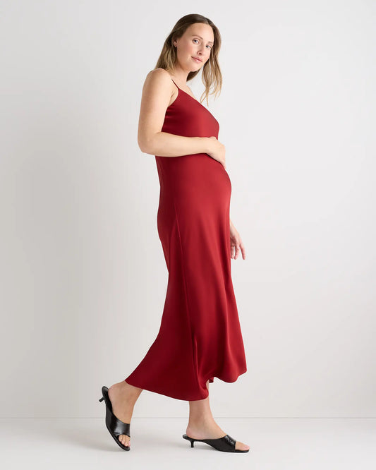 Washable Stretch Silk Maternity Slip Dress - US 9609
