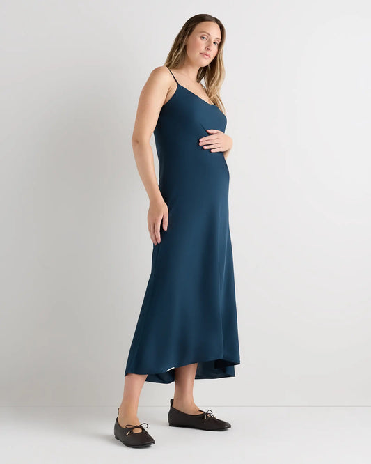 Washable Stretch Silk Maternity Slip Dress - US 4128