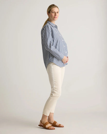 100% Organic Cotton Poplin Maternity Long Sleeve Shirt - US 5030