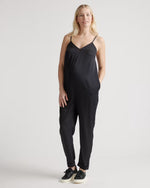 Washable Stretch Silk Maternity Jumpsuit - US 0976