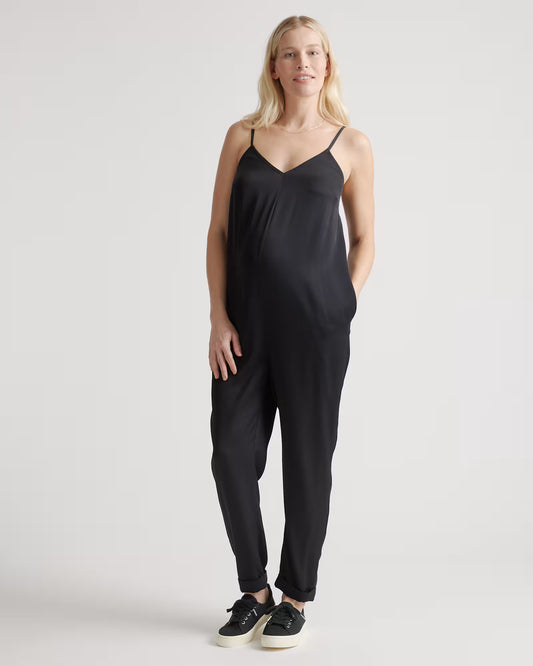 Washable Stretch Silk Maternity Jumpsuit - US 0976