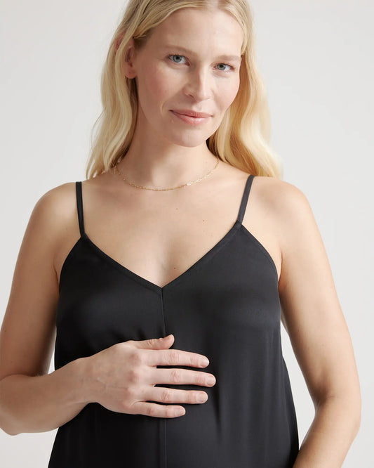Washable Stretch Silk Maternity Jumpsuit - US 0976