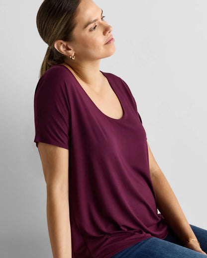 Bamboo Jersey Maternity Dolman Sleeve Tee (2-pack) - US 6092