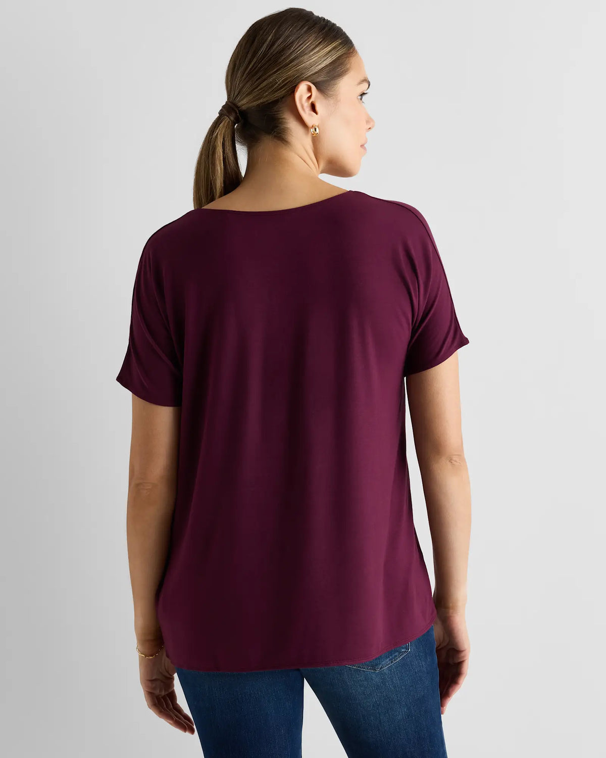 Bamboo Jersey Maternity Dolman Sleeve Tee (2-pack) - US 6092