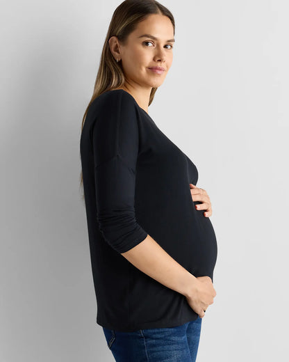 Bamboo Jersey Maternity Long Sleeve Tee (2-pack) - US 4154