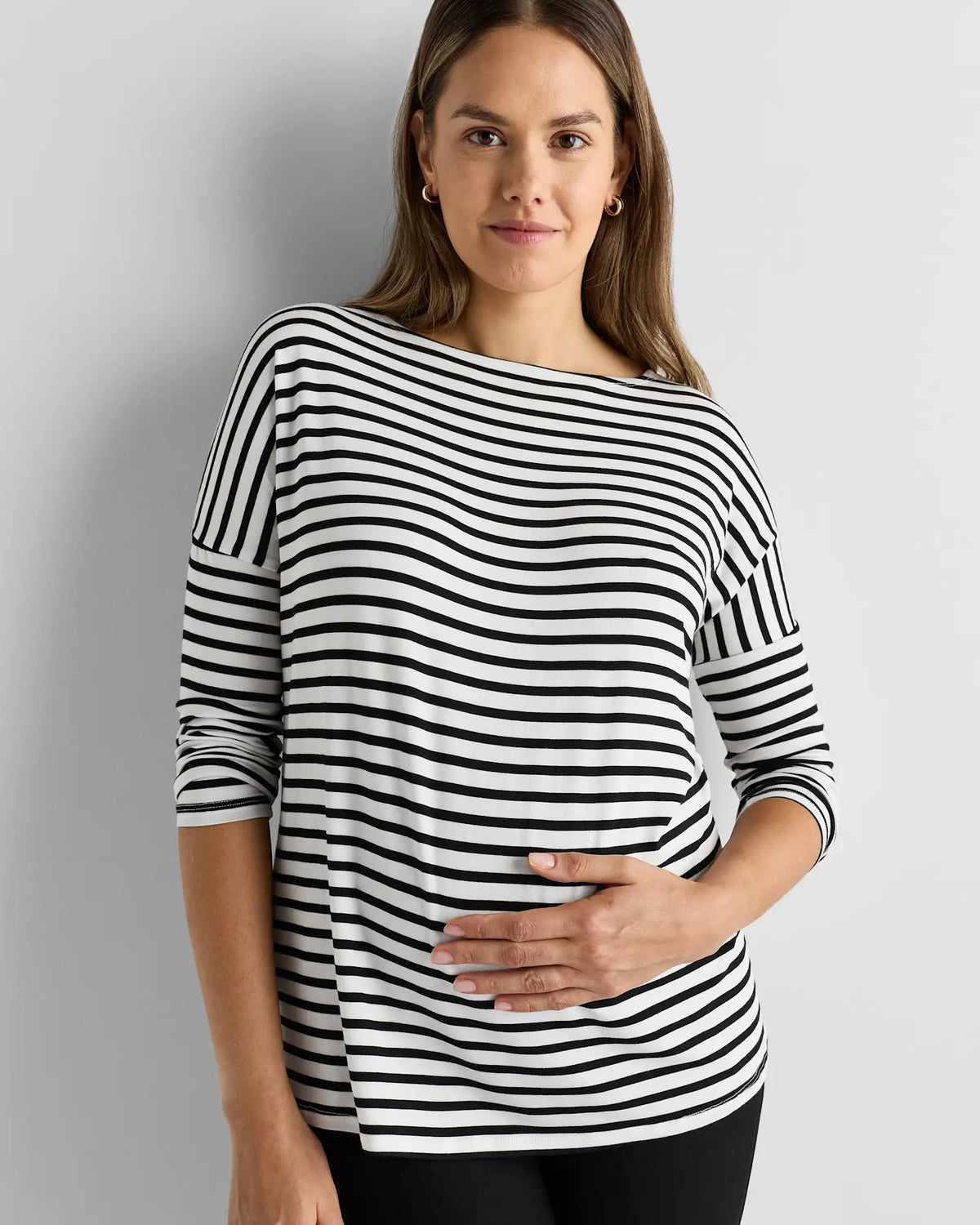 Bamboo Jersey Maternity Long Sleeve Tee (2-pack) - US 4154