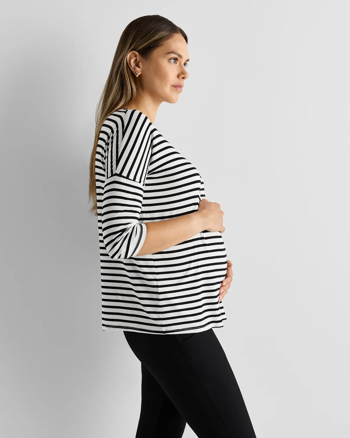 Bamboo Jersey Maternity Long Sleeve Tee (2-pack) - US 4154