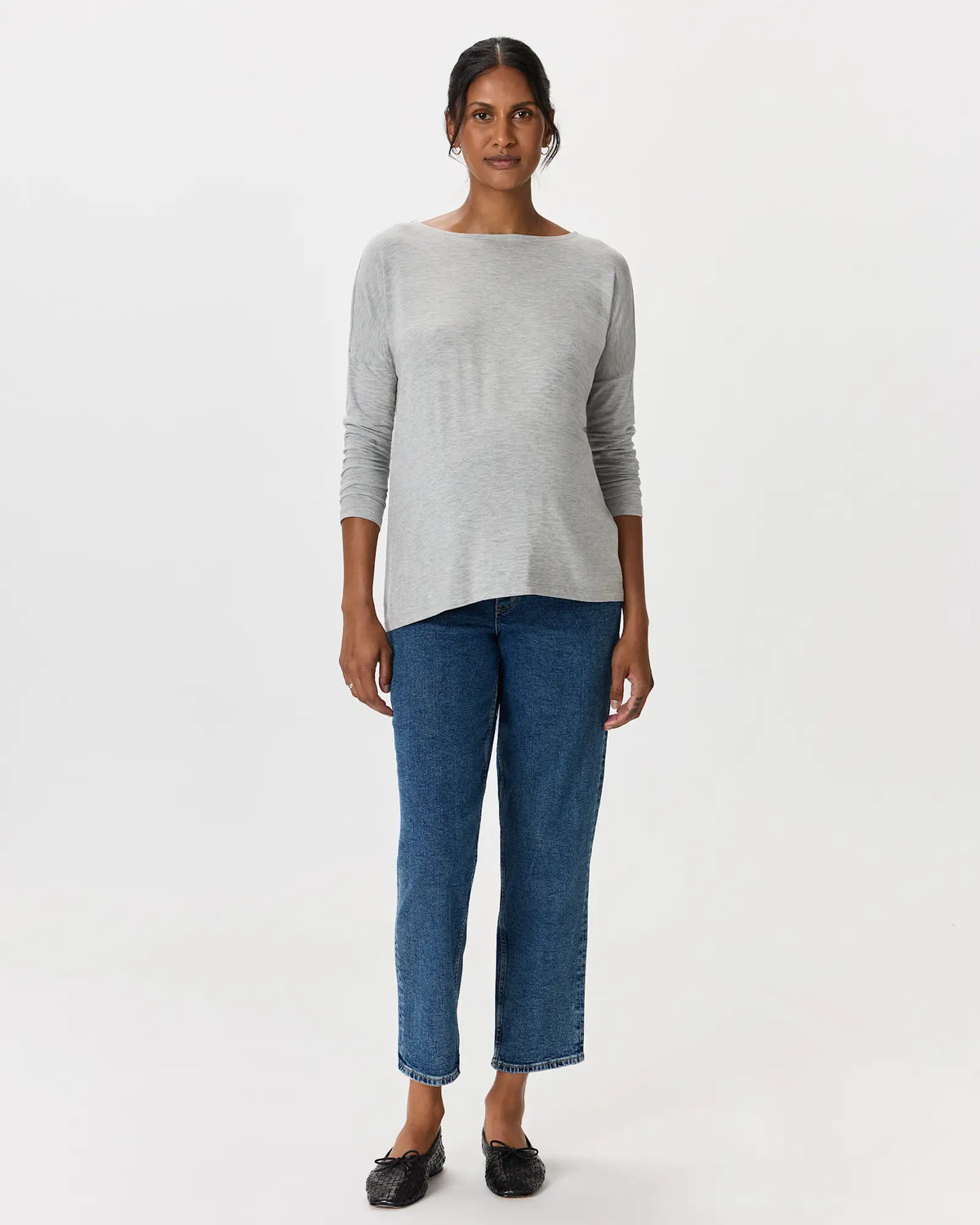 Bamboo Jersey Maternity Long Sleeve Tee (2-pack) - US 0288