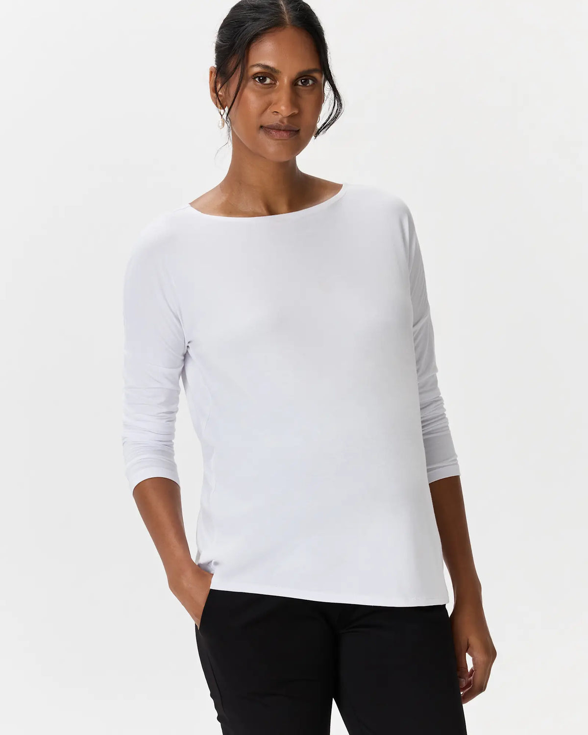 Bamboo Jersey Maternity Long Sleeve Tee (2-pack) - US 0288