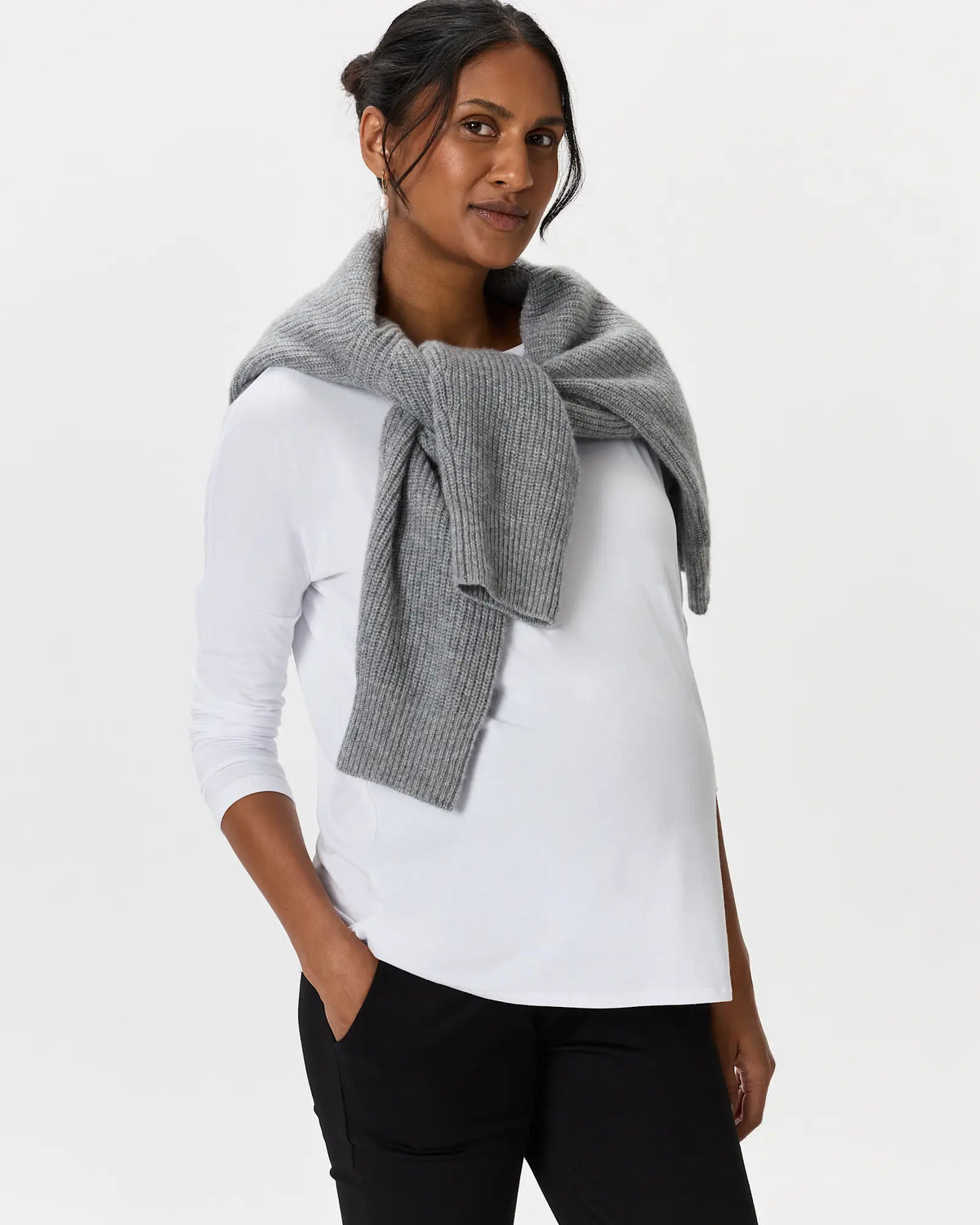 Bamboo Jersey Maternity Long Sleeve Tee (2-pack) - US 0288