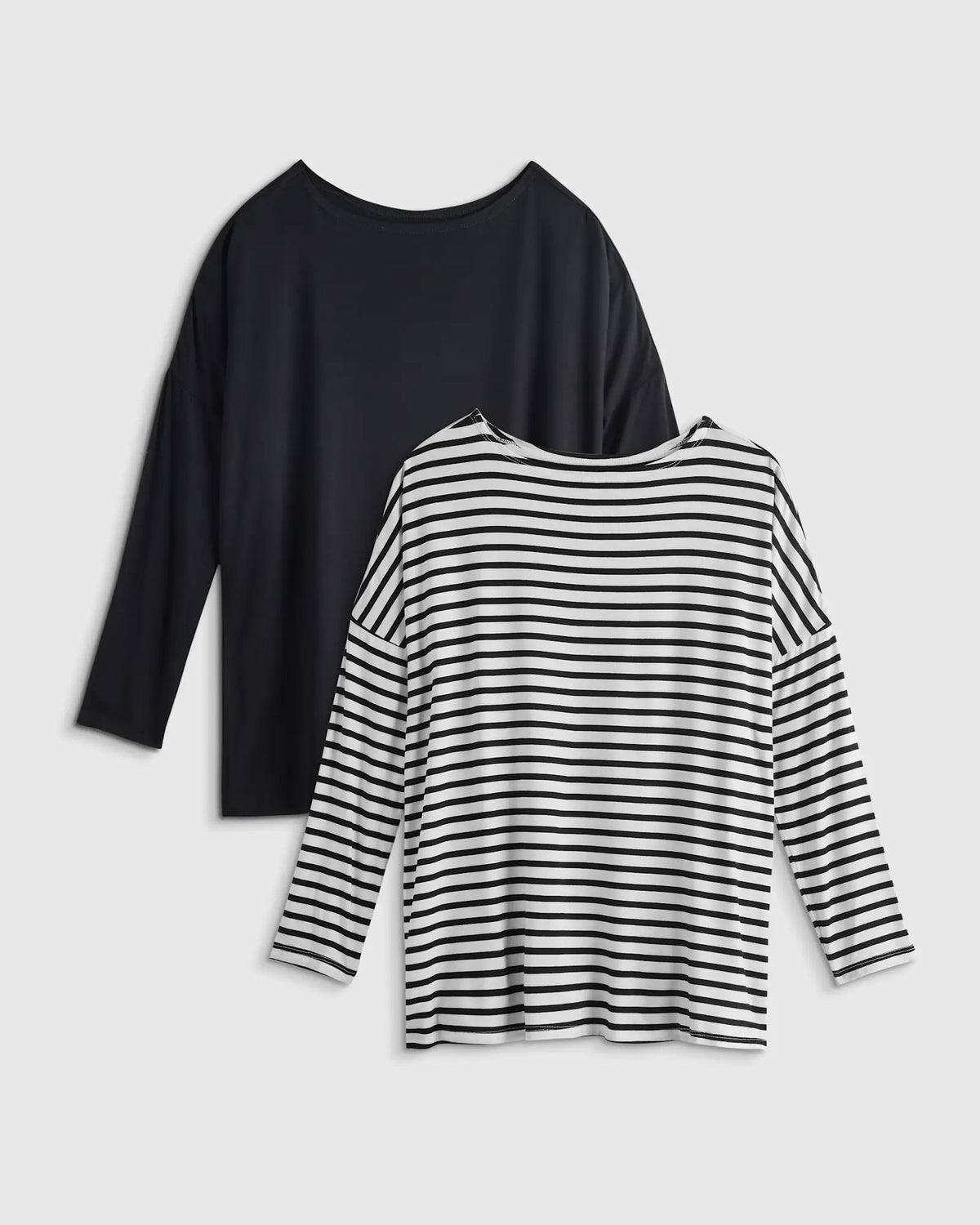 Bamboo Jersey Maternity Long Sleeve Tee (2-pack) - US 4154