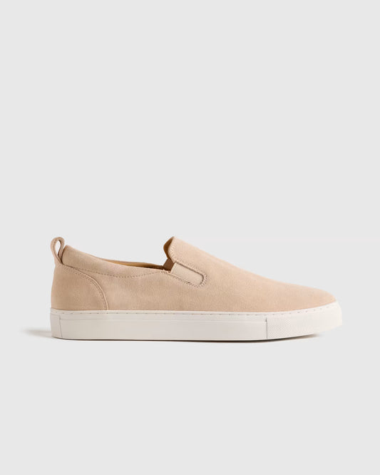 Italian Calfskin Suede Slip-On Sneaker - US 6389