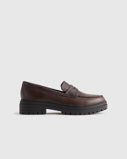 Italian Leather Lug Sole Loafer - US 5337