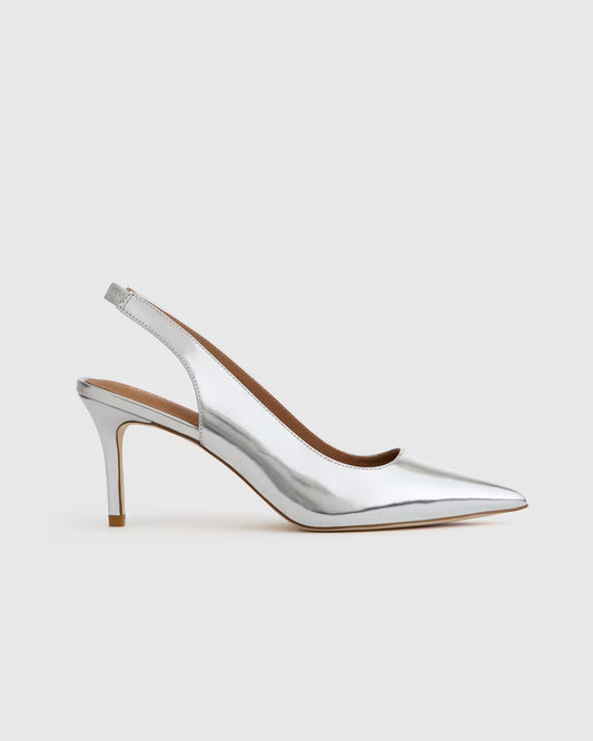 Italian Leather Slingback 75mm Heel - US 8382