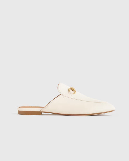 Italian Leather Horsebit Loafer Mule - US 7747