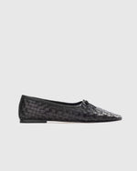 Italian Leather Handwoven Square Toe Ballet Flat - US 0124